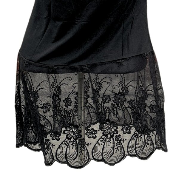 Black Lace Tank Top Extender with Built in Shelf Bra TANK-EXT-BLACK - Picture 4 of 7